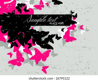 Butterflies. Abstract design. Vector illustration.