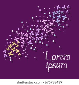 Butterflies abstract vector decorative background
