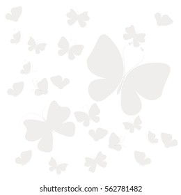Butterflies background. Isolated, transparent for decorating fabric, paper, Wallpaper, packaging. Decorative elements.