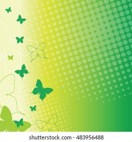 Butterflies - background template with copy space. For presentations, web backgrounds, covers