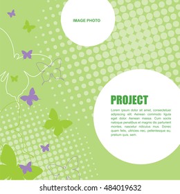 Mariposas - plantilla de fondo con espacio de copia. Para presentaciones, portadas web