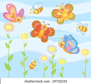 Butterflies and bees!
