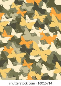 butterflies camouflage pattern