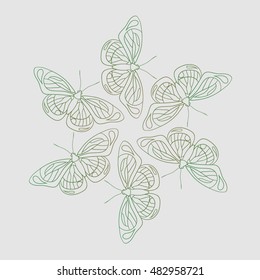 Butterflies in a circle