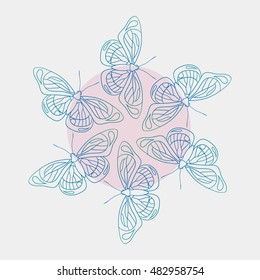 Butterflies in a circle