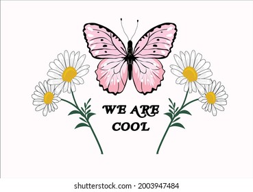 butterflies and daisies positive quote flower design margarita 
mariposa
stationery,mug,t shirt,phone case fashion slogan  style spring summer sticker and etc fashion design