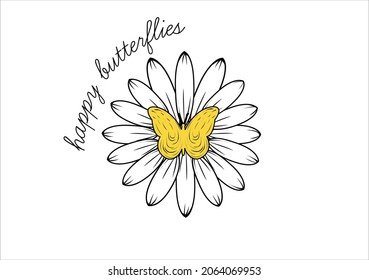 butterflies and daisies positive quote flower design margarita 
mariposa
stationery,mug,t shirt,phone case fashion slogan  style spring summer sticker and etc Tawny Orange Monarch Butterfly