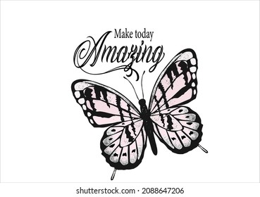 butterflies and daisies positive quote flower design margarita 
mariposa
stationery,mug,t shirt,phone case fashion slogan  style spring summer sticker and etc Tawny Orange Monarch Butterfly