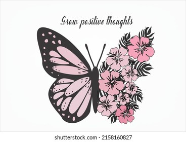 butterflies and daisies positive quote flower design margarita 
mariposa
stationery,mug,t shirt,phone case fashion slogan  style spring summer sticker and etc Tawny Orange Monarch 