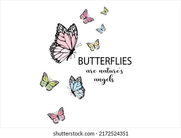 butterflies and daisies positive quote flower watercolor margarita 
mariposa
stationery,mug,t shirt,phone case fashion slogan  style spring summer sticker and etc Tawny Orange Monarch Butterfly  