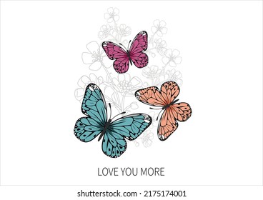 butterflies and daisies positive quote flower watercolor margarita 
mariposa
stationery,mug,t shirt,phone case fashion slogan  style spring summer sticker and etc Tawny Orange Monarch Butterfly 