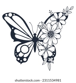 Butterflies and daisies positive quote flower watercolor margarita mariposa stationery,mug,t shirt,phone case fashion slogan style spring summer sticker and etc Tawny Orange Monarch Butterfly.