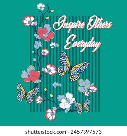 butterflies and daisies positive quote flower design margarita mariposa stationery,mug,t shirt,phone case fashion slogan style spring summer sticker and etc Tawny Orange Monarch Butterfly