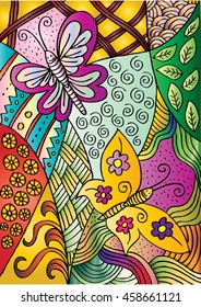 Butterflies with decorative style.