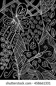 Butterflies with decorative style.