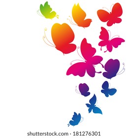 Butterflies Design Stock Vector (Royalty Free) 181276301