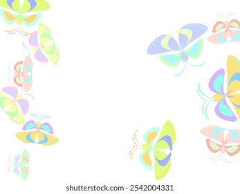 butterflies design Decorative butterflies flying children background.