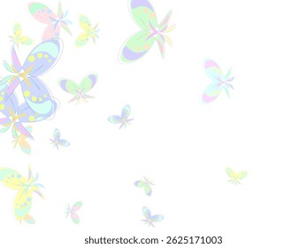 butterflies design.  Delicate wings moths graphic design. Garden beings.