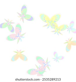 butterflies design Girly butterfly pattern, seamless vector background.