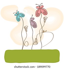 butterflies design, illustration in vector format