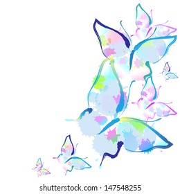 butterflies design vector