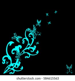 butterflies design vector, popular, la notebooks, banners, wallpapers