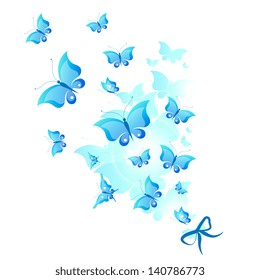 butterflies design,blue background