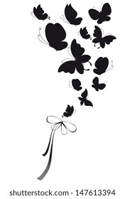 butterflies design,silhouette vector