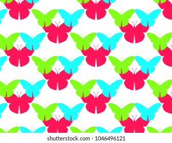 Butterflies of different colors