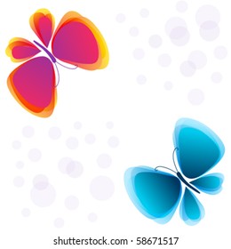 Butterflies EPS10  transparent vector