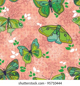 Butterflies floral pattern