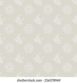 butterflies and flowers pattern