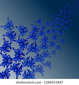 Butterflies. Flying butterflies. Abstract background of soaring butterflies. Vector graphics