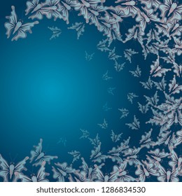 Butterflies. Flying butterflies. Abstract background of soaring butterflies. Vector graphics
