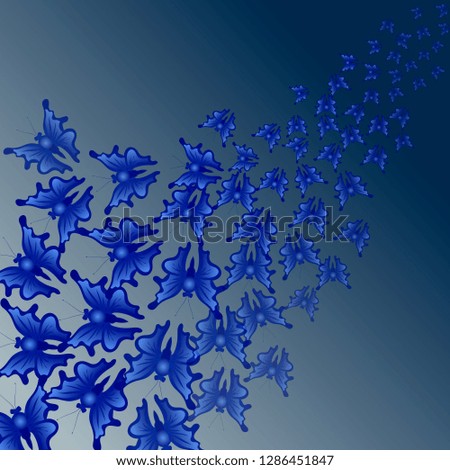 Butterflies. Flying butterflies. Abstract background of soaring butterflies. Vector graphics