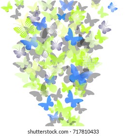 Butterflies flying background. Vector