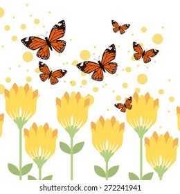 butterflies flying design, vector illustration eps10 graphic 