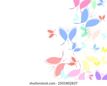 butterflies flying shape vector design Closeup design element black butterfly. Side view vector icon