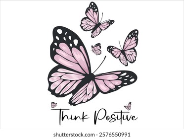  butterflies flying shape vector design.love yourself message with watercolor butterfly vector margarita mariposa stationery,mug,t shirt,phone case fashion slogan style spring summer sticker butterfly