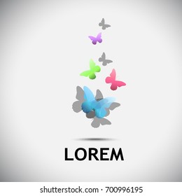 Butterflies flying. Vector
