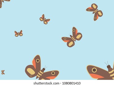 butterflies flying vector illustration background pattern