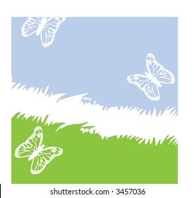 butterflies and grass