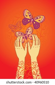 Butterflies in the hands