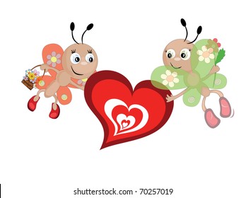 Butterflies with heart