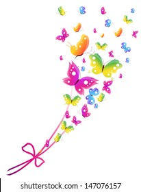 butterflies holiday design vector