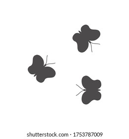 Icono de mariposas en estilo plano.Ilustración vectorial.