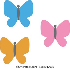 Schmetterlinge Vektorillustration Symbol flach Design