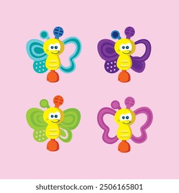 Butterflies Insect Baby Toddler Toy Colorful Vector