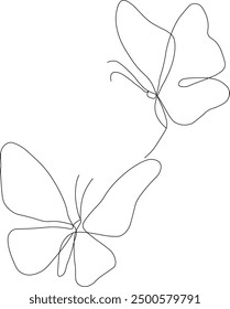 Butterflies Line art, One line butterflies