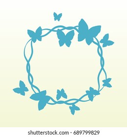 Butterflies and Lines Decorative Ornament